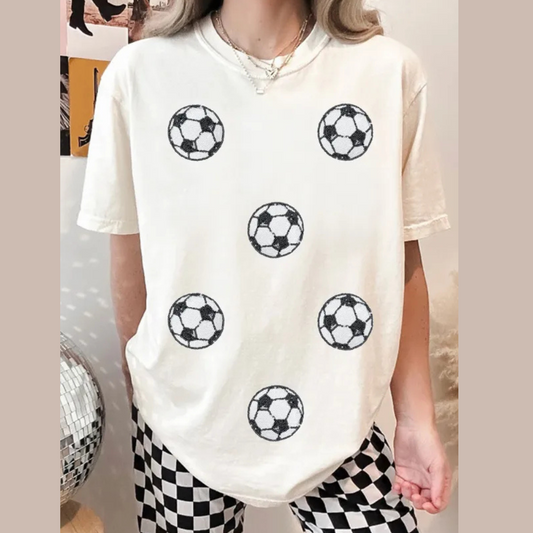 Football Round Neck Short Sleeve T Shirt
