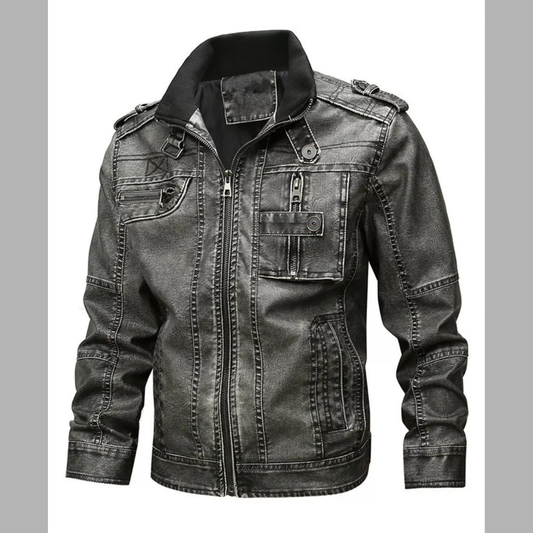 Men's Casual Full Size Zip Up Long Sleeve Jacket Plus Size