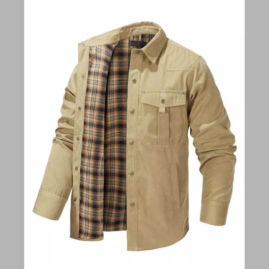 Men's Snap Down Long Sleeve Jacket