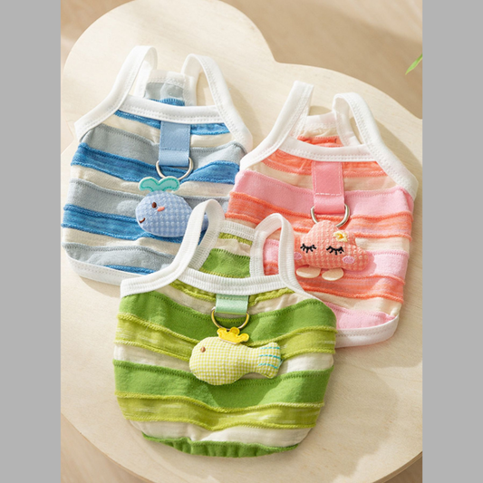 Striped Breathable Pet Top
