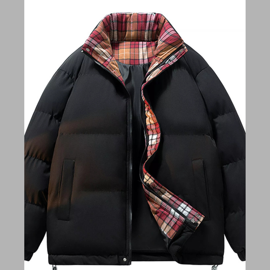 Men's Full Size Zip Up Padded Winter Coat Plus Size