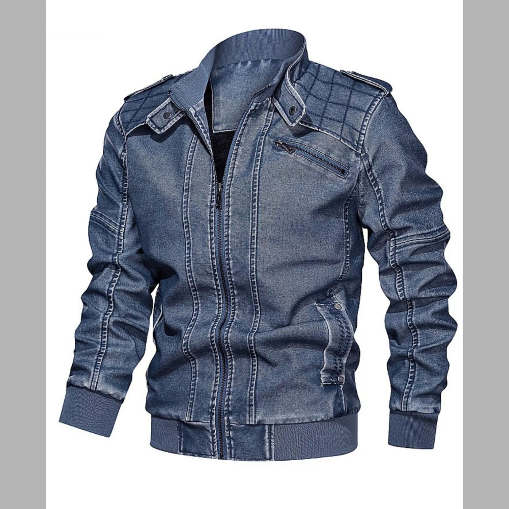Men's Plus Size Zip Up Long Sleeve Jacket