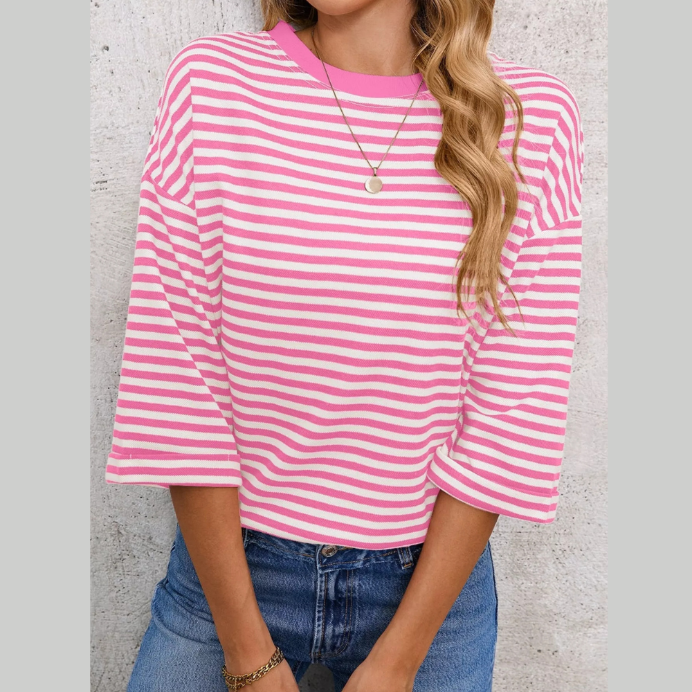 Striped Back Bow Tie T-Shirt