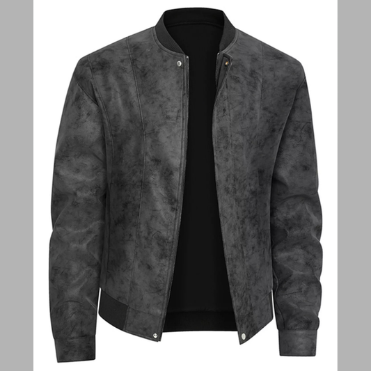 Men's Plus Size Casual Zip Up Long Sleeve Jacket