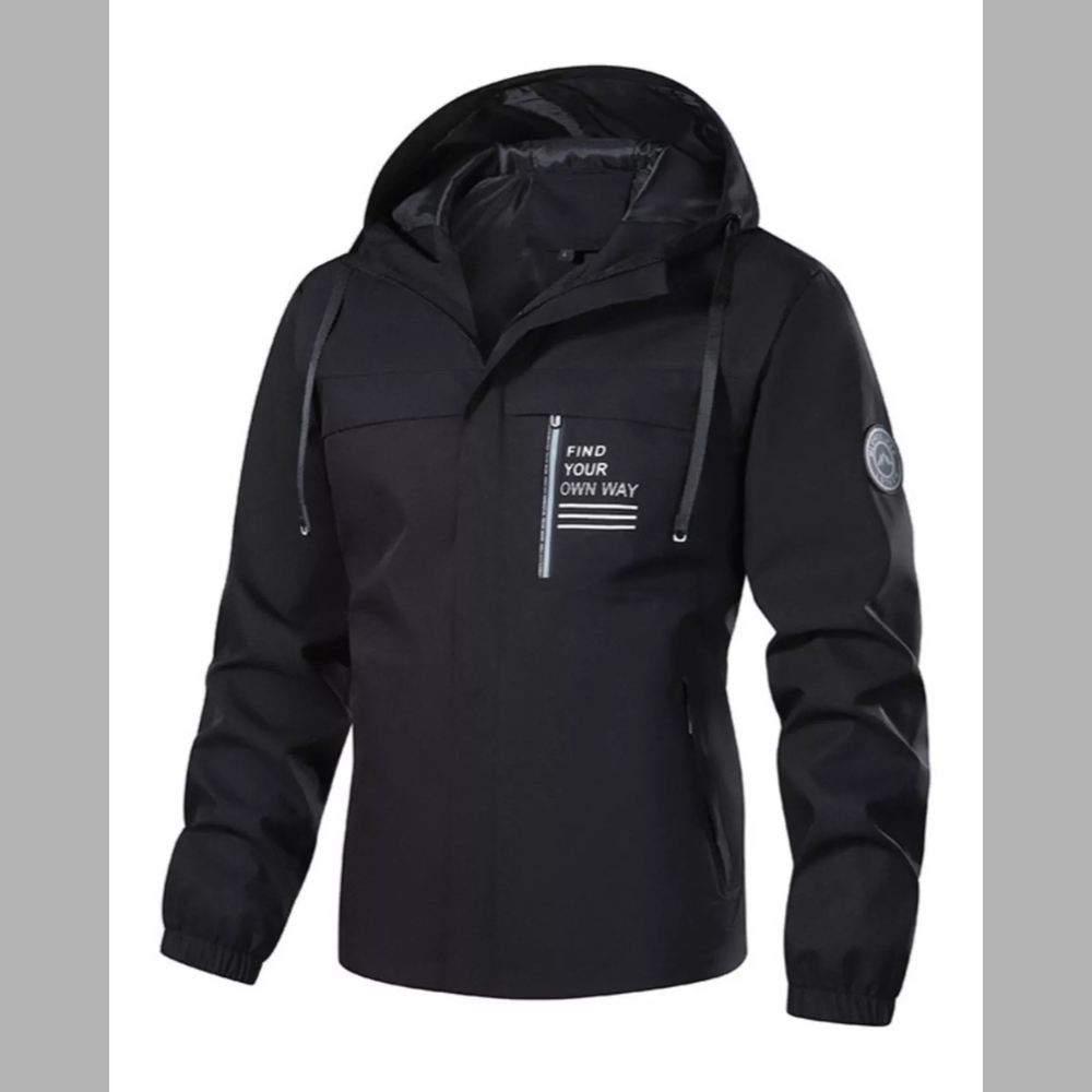 Men's Plus Size Waterproof Hooded Outdoor Jacket