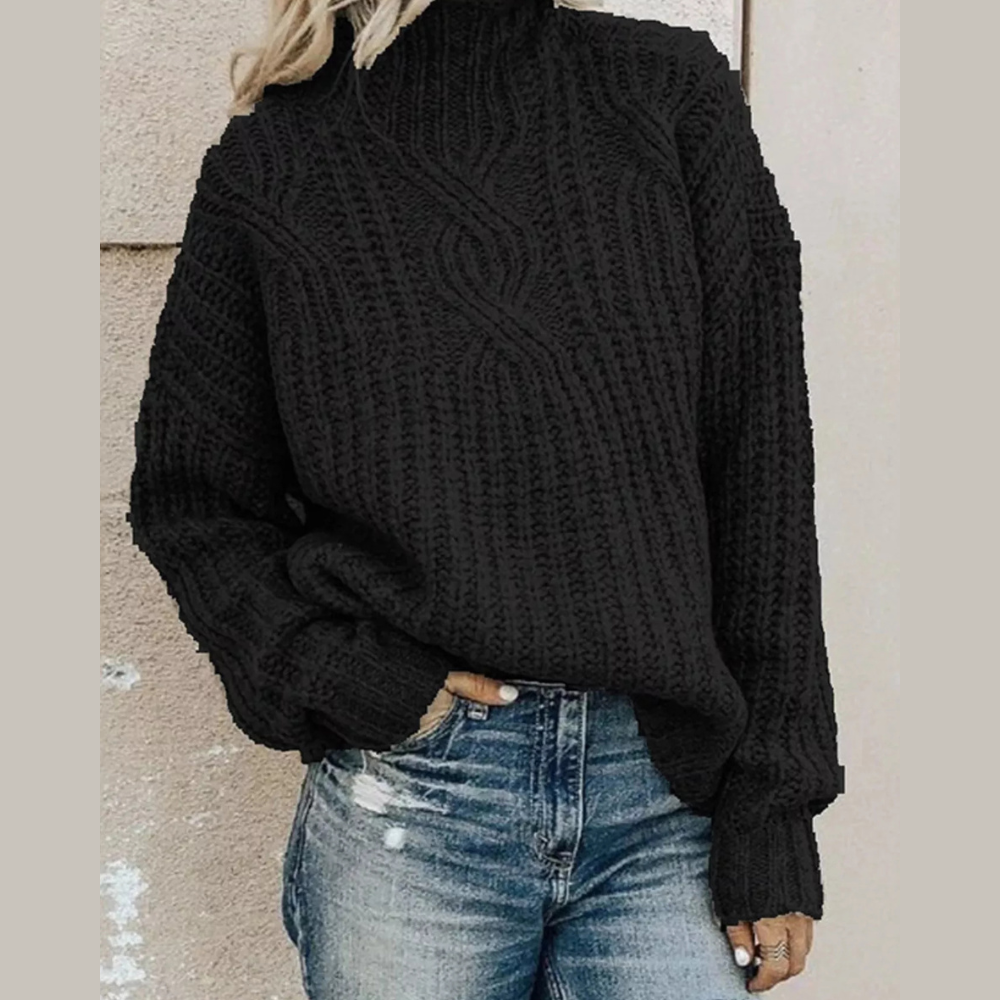 Full Size Turtleneck Long Sleeve Sweater Plus Size