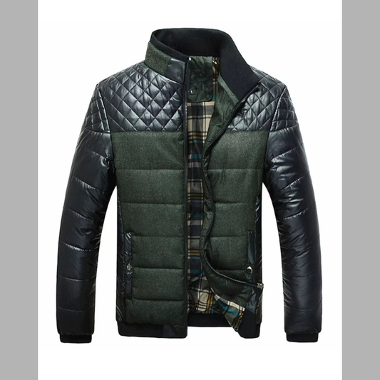 Men's Plus Size Zip Up Puffer Jacket