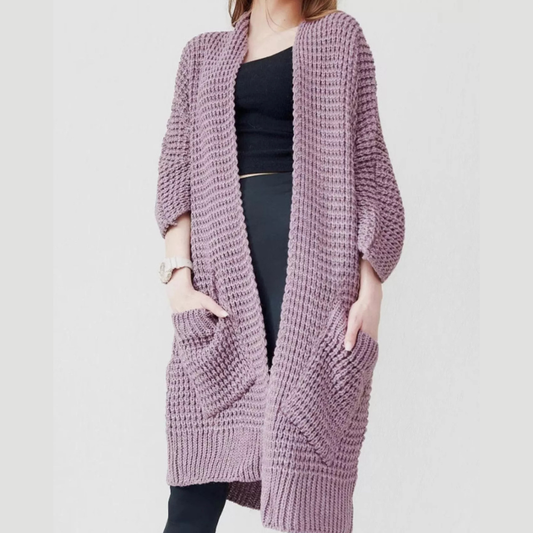 Full Size Chunky Knit Open Front Cardigan Plus Size