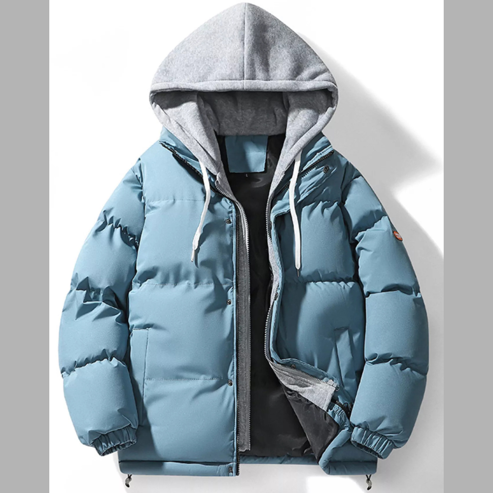 Men's Plus Size Hooded Padded Puffer Jacket