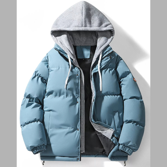 Men's Plus Size Hooded Padded Puffer Jacket