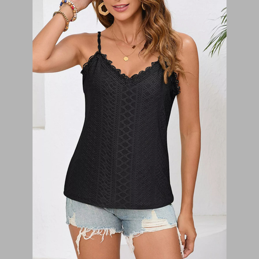Lace Trim V-Neck Cami