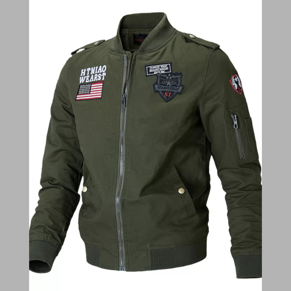 Men's Plus Size Casual Zip Up Long Sleeve Jacket
