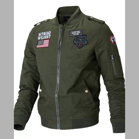 Men's Plus Size Casual Zip Up Long Sleeve Jacket