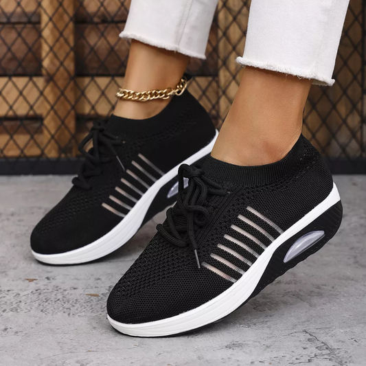 Breathable Mesh Lace Up Sneakers