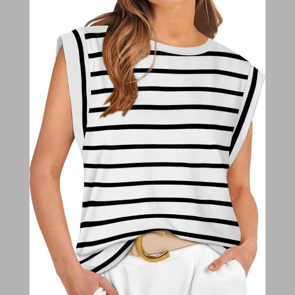 Striped Round Neck Tank