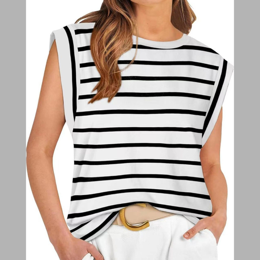 Striped Round Neck Tank