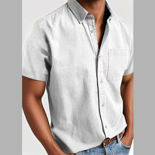 Men's Full Size Casual Short Sleeve Shirt Plus Size