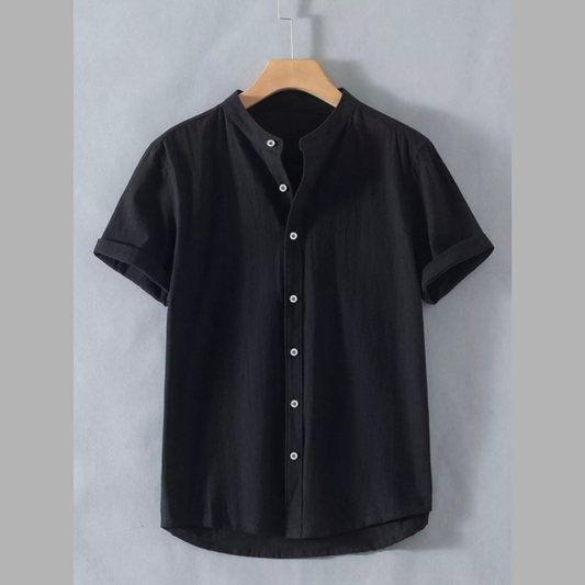 Men's Plus Size Classic Button Up Short Sleeve Shirt