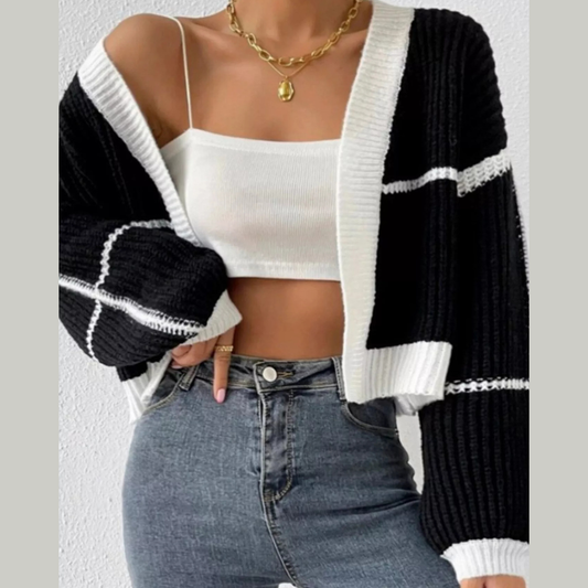 Classic Striped Long Sleeve Knit Pullover