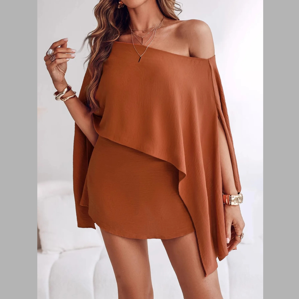 Side Slit Top and Mini Skirt Set