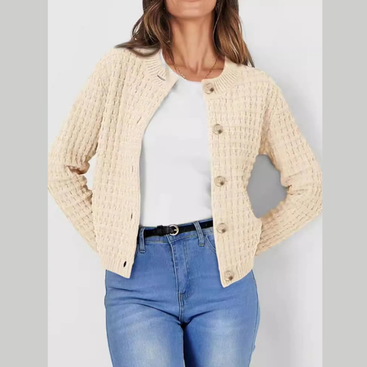 Button-Up Long Sleeve Cardigan