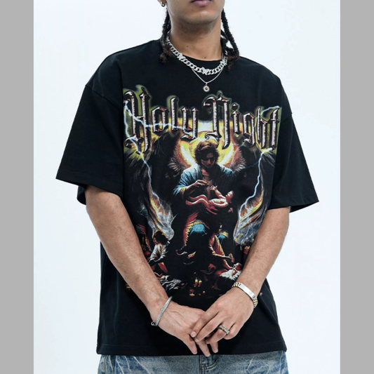 Men's Graphic Round Neck Oversized T-Shirt
