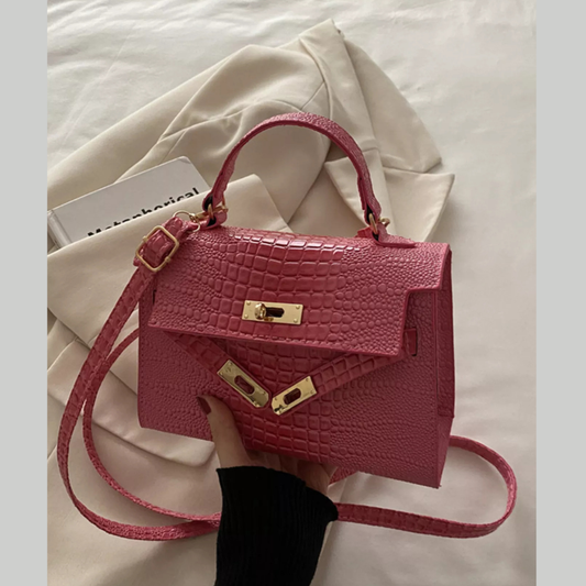 Embossed Flap Crossbody Bag