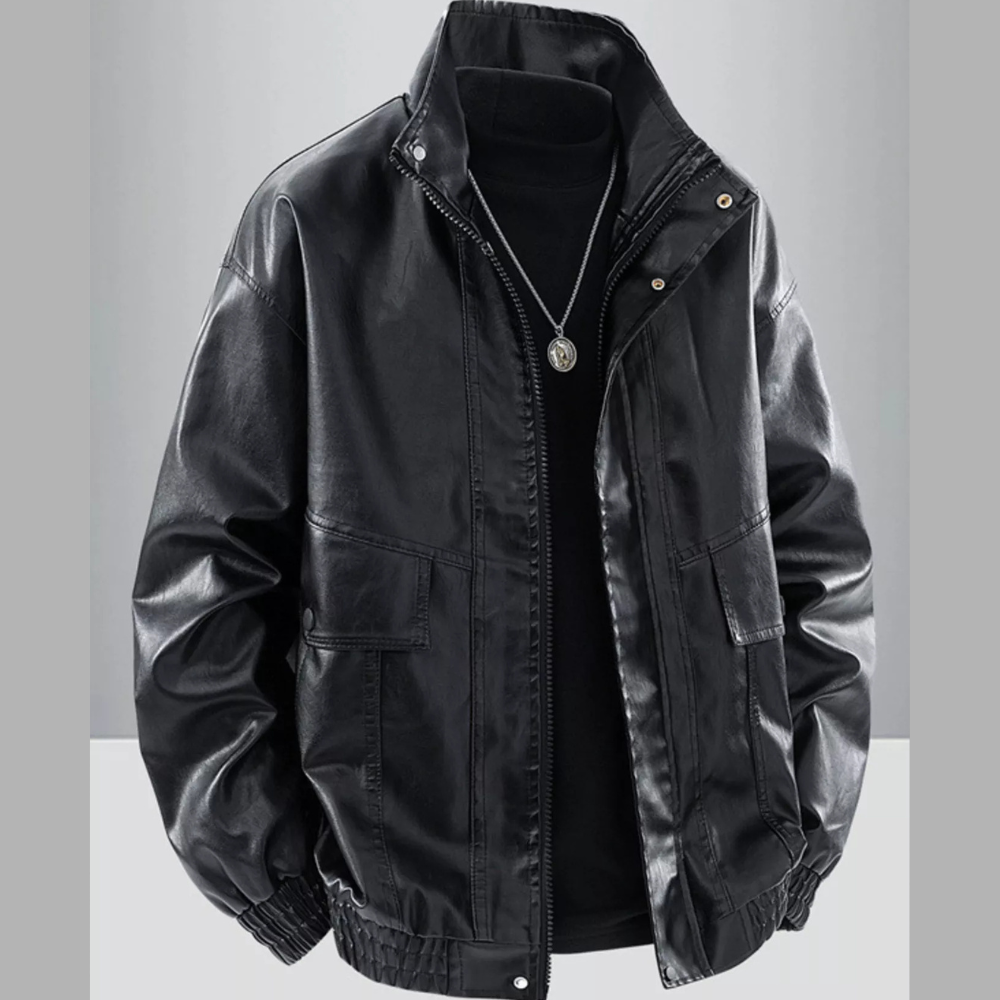 Men's Plus Size Casual Zip Up Jacket