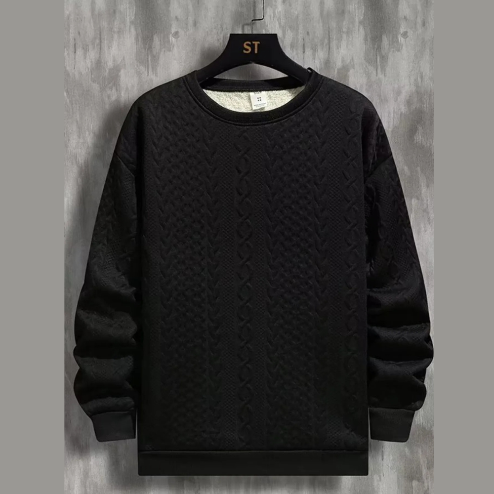 Children's Plus Size Textured Crew Neck Sweater