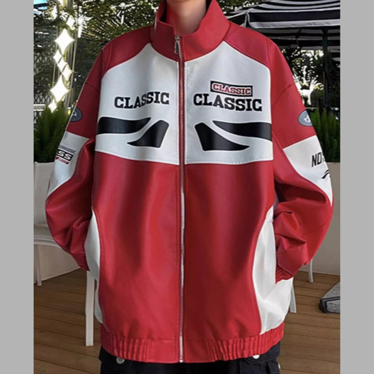 Classic Men's Plus Size Zip Up Long Sleeve Jacket