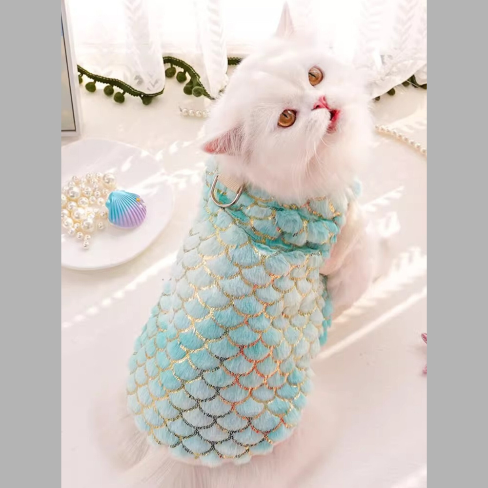 Mermaid Scale Plush Pet Top
