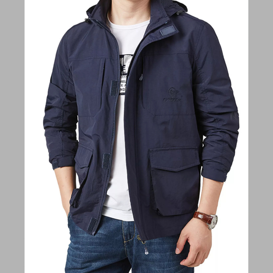 Men's Plus Size Lightweight Hooded Jacket