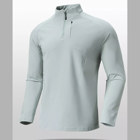 Men's Lightweight Long Sleeve Active T-Shirt with Zipper