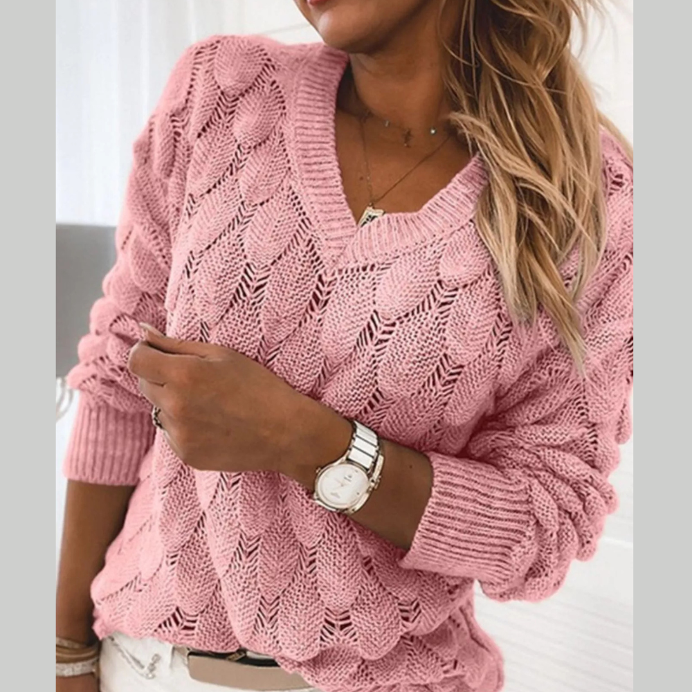 V-Neck Knitted Sweater