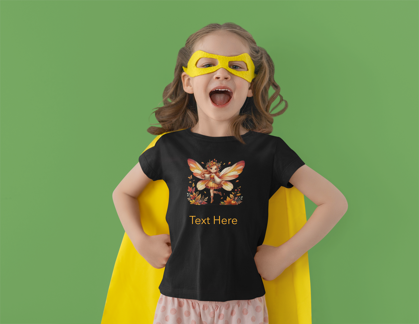 Kids Heavy Cotton™ Tee-Personalize With Cute Fairies