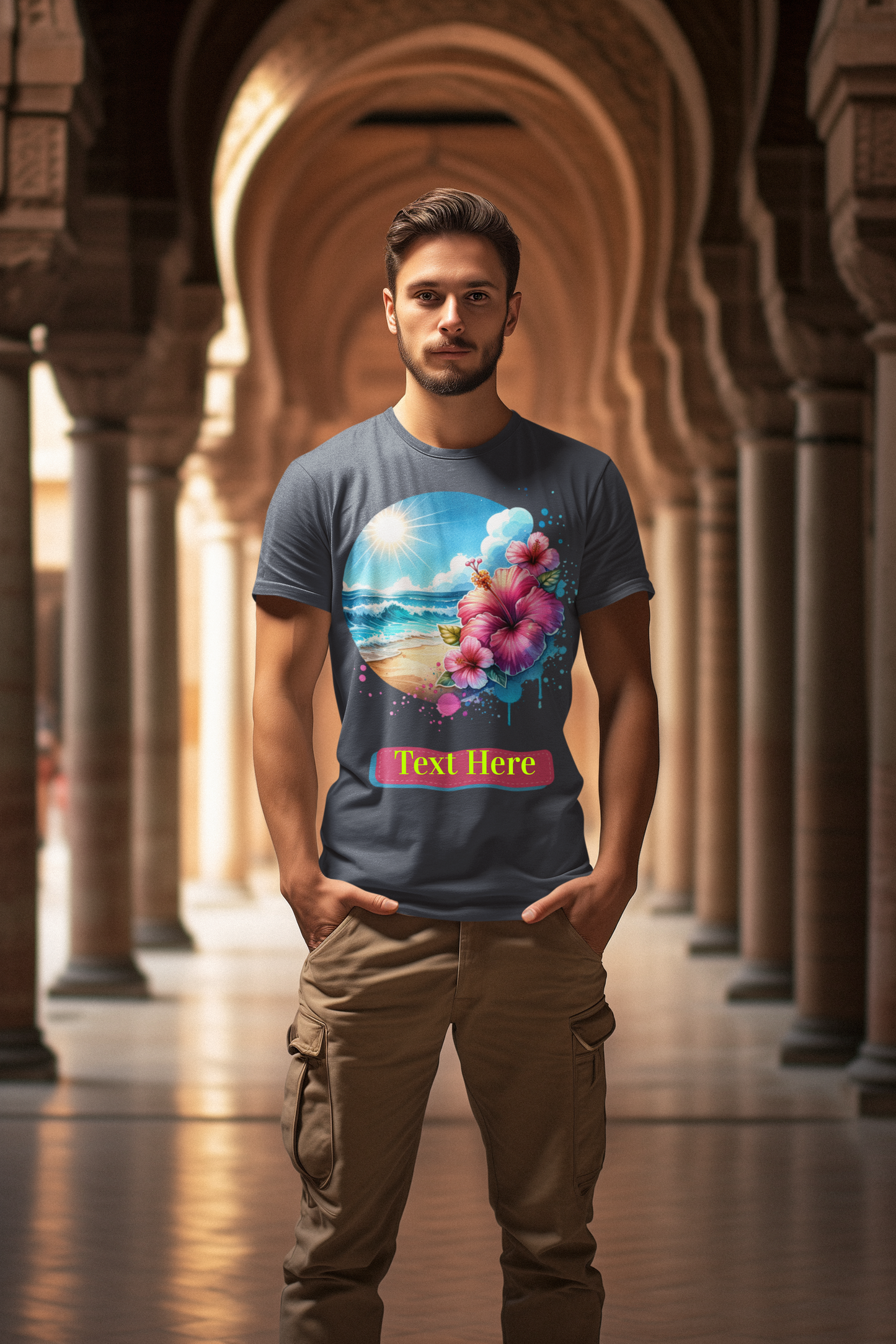 Unisex Softstyle T-Shirt- Personalized Beach Themes