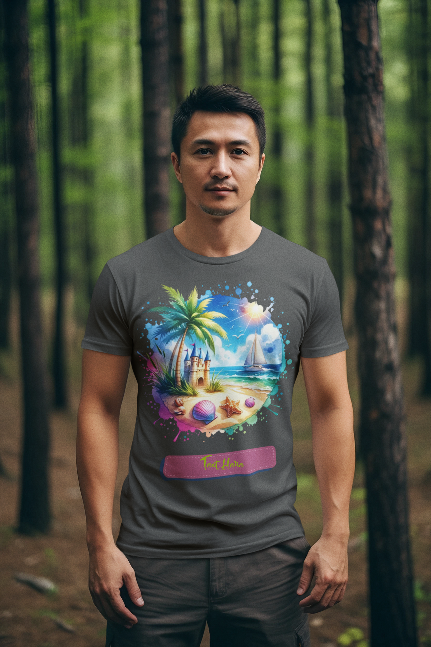 Unisex Softstyle T-Shirt- Personalized Beach Themes