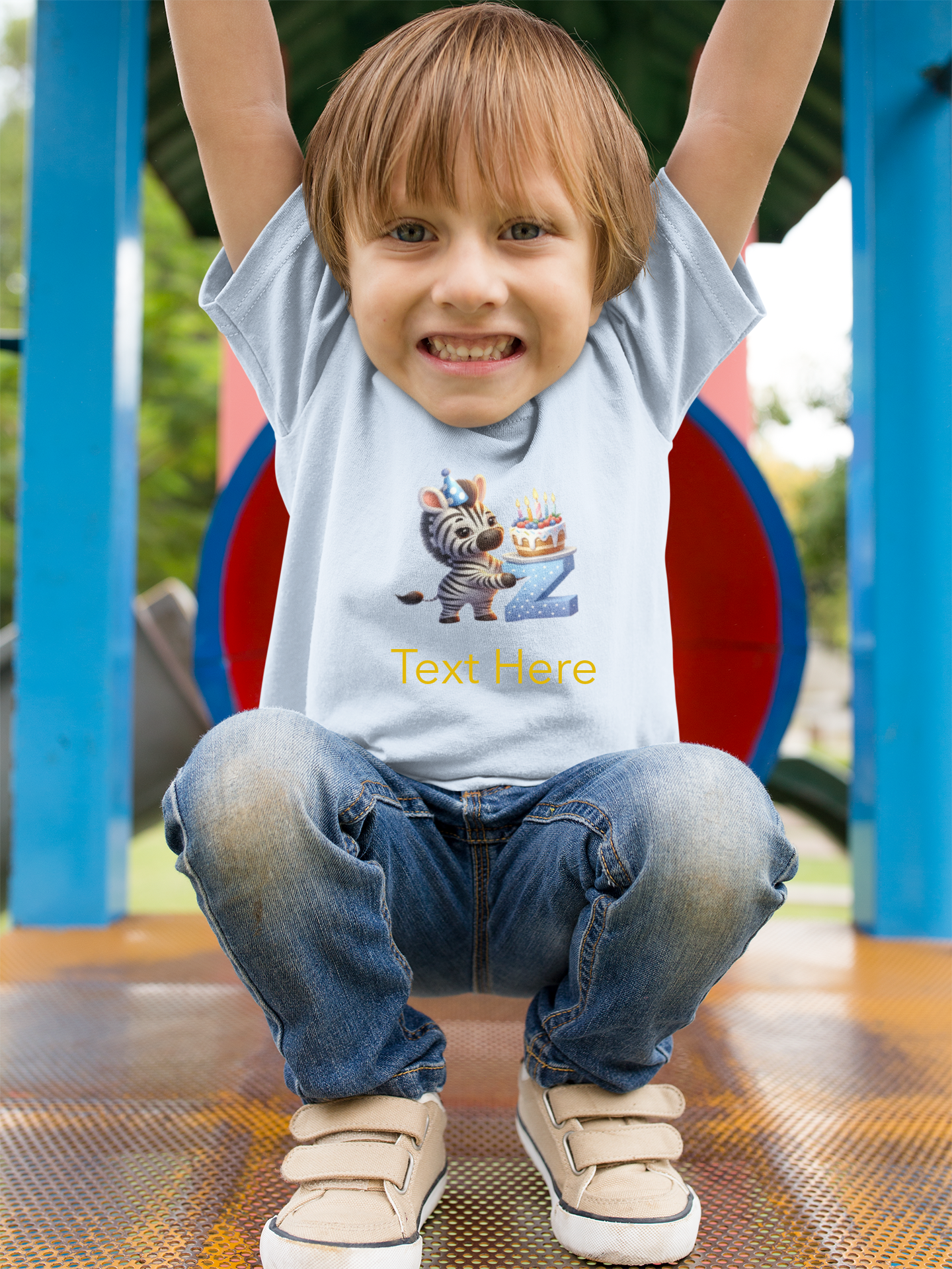 Kids Heavy Cotton™ Tee-Personalize With Cute  Animal Letters