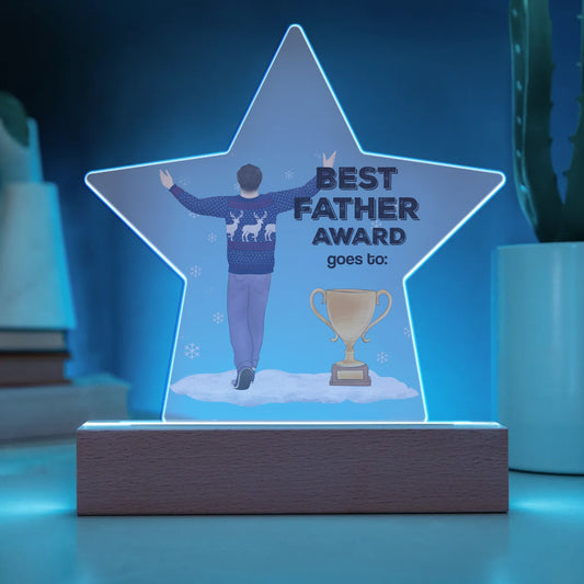 Acrylic Star Plaque - Personalized Gift For Dad