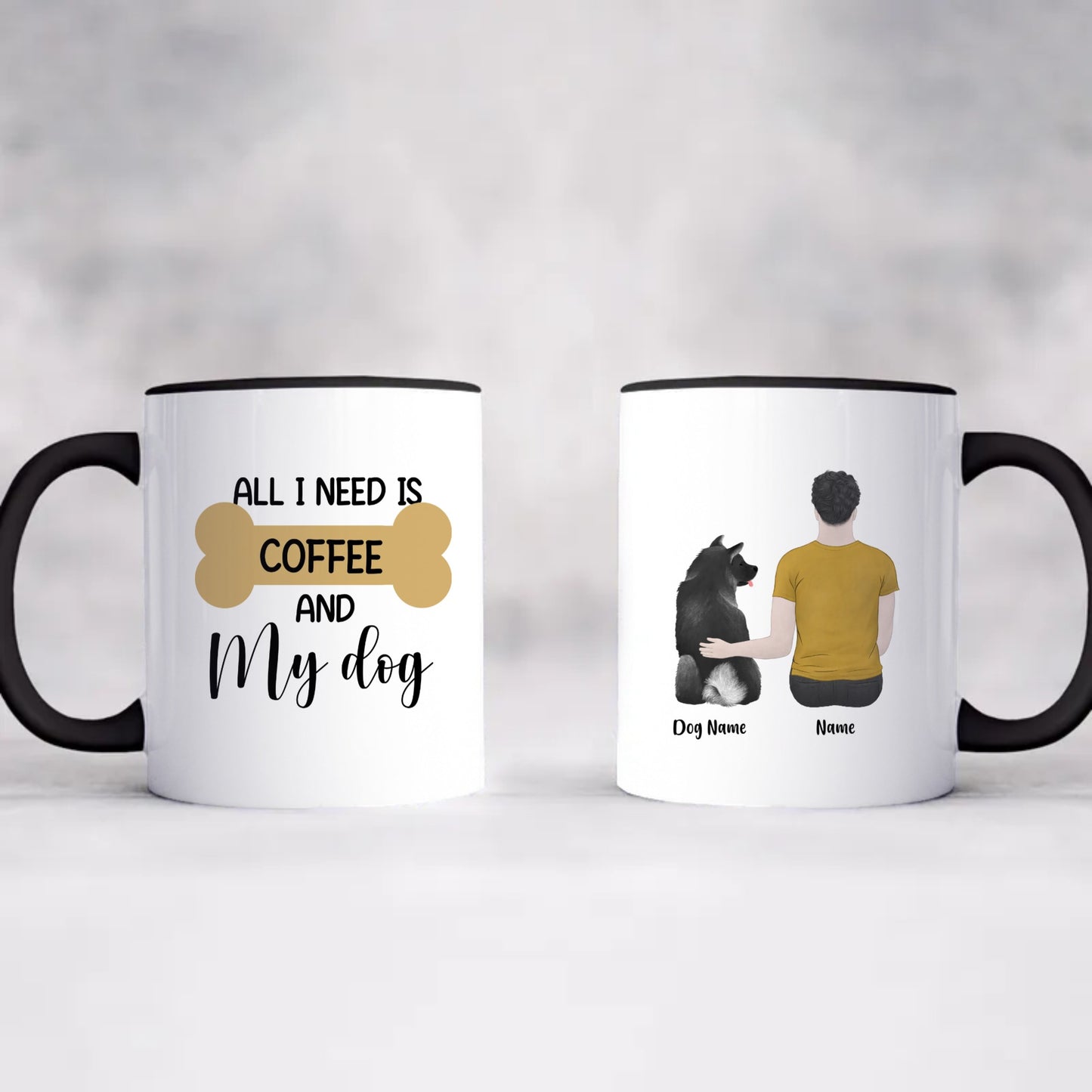 Accent Coffee Mug, 11oz - Personalized Dog Dad Gift