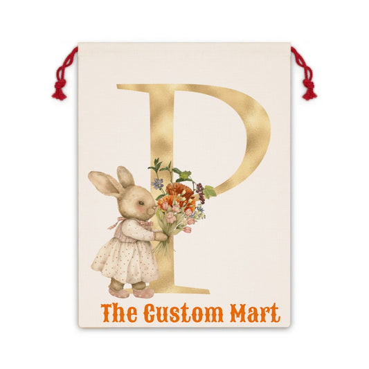 Gift Bag - Personalize With Easter Rabbit And Alphabet