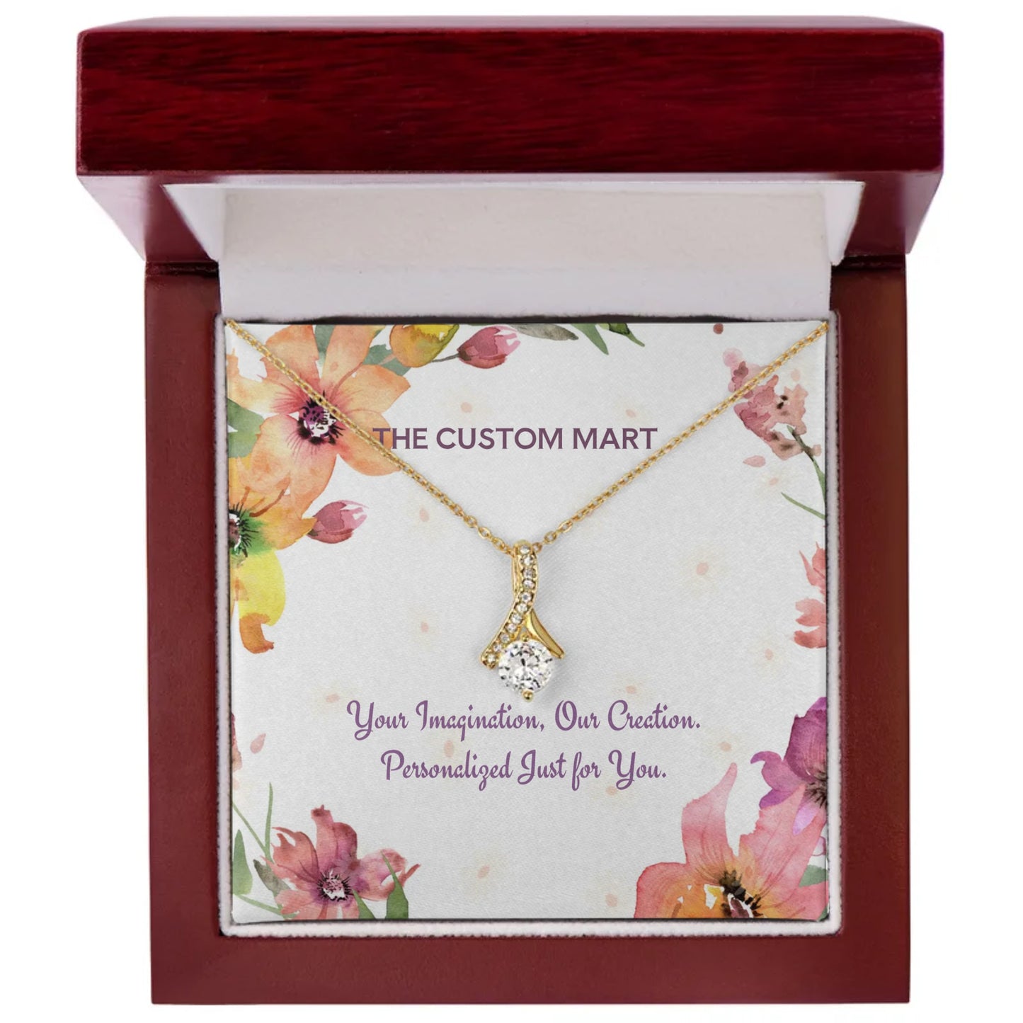 Alluring Beauty Necklace - Personalize With Floral Designs