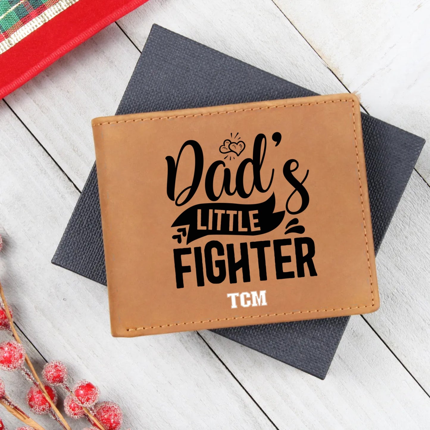 Graphic Leather Wallet - Personalized Gift For DAD