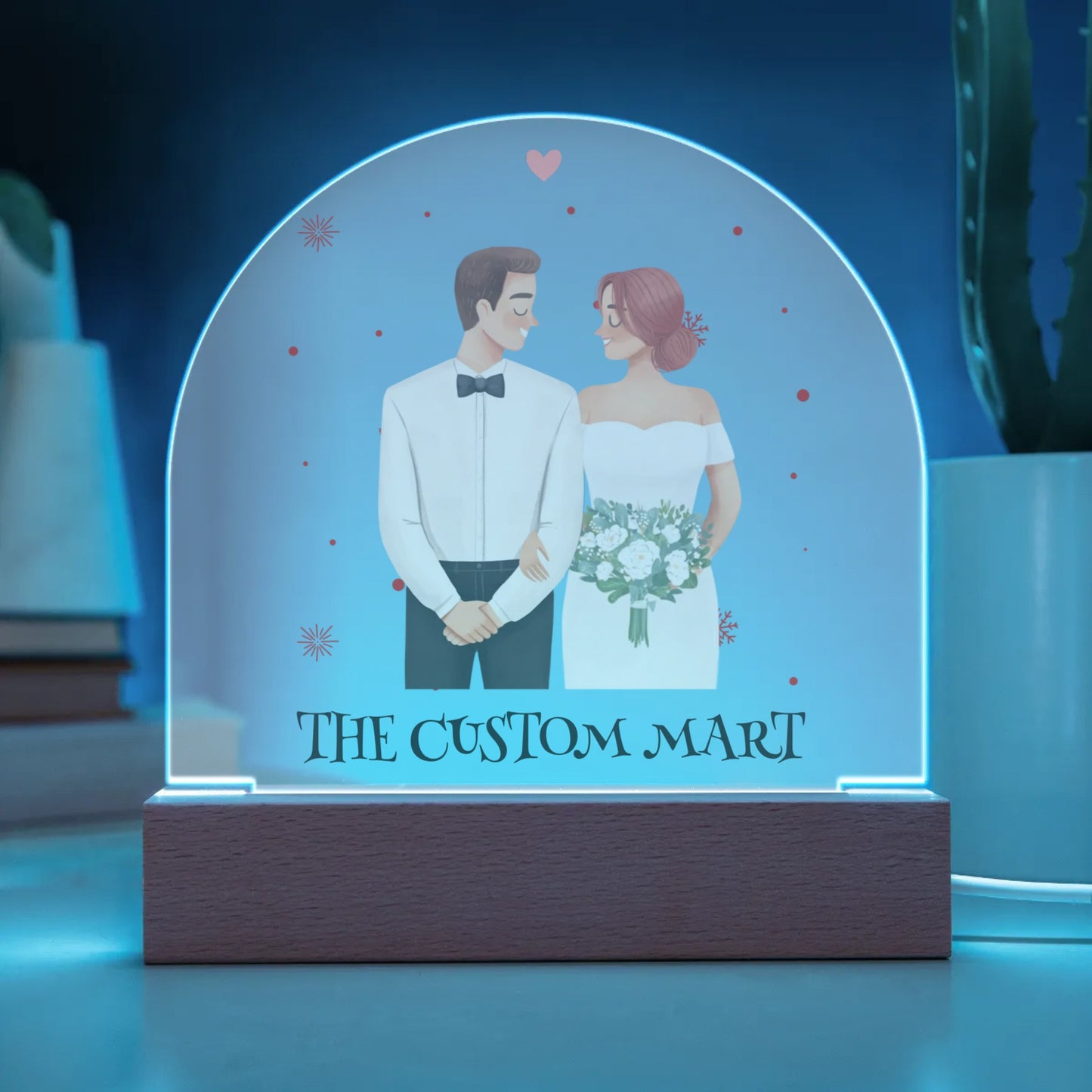 Acrylic Dome Plaque - Personalize With Valentine Themes