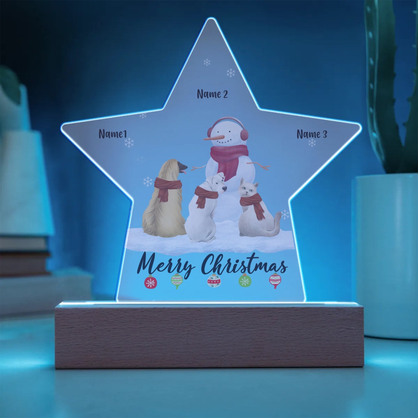 Acrylic Star Plaque - Personalized Christmas Gift For Pet Lover